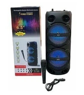 Boxa portabila RX6208, 60W PMPO, Bluetooth, lumini LED multicolore, 1200W, Difuzor 6.5 inch