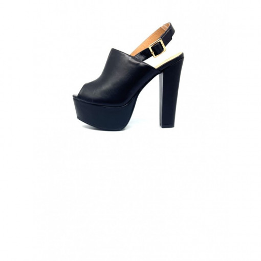 Sandale Platforma, Toc inalt, DAS 18 BLACK R3/6/4