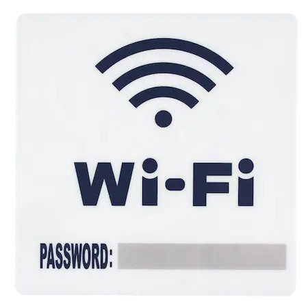 Indicator autocolant Wi-Fi, password, 15 x 15 cm