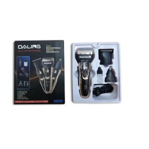 Aparat 3 in1 pentru ras/tuns, Daling, DL-9007, Negru/Auriu - Img 3