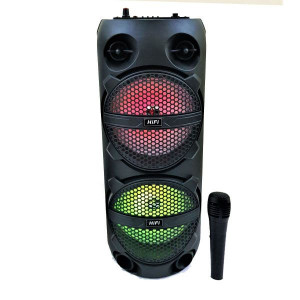 Boxa portabila RX6208, 60W PMPO, Bluetooth, lumini LED multicolore, 1200W, Difuzor 6.5 inch - Img 4