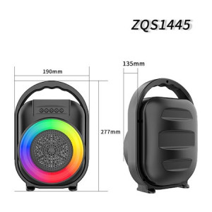 Boxa Portabila ZQS1445, Putere 8W, Lumini Led RGB, Suport Card SD, Incarcare rapida,1500 mAH Negru - Img 3