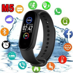 Bratara Smart M5, Smart Bracelet, Inteligenta cu Masurarea Tensiunii Arteriale, Ritm Cardiac, Notificari, Bluetooth - Img 1