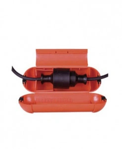 Carcasa de plastic portocalie pentru protectie priza, 21 x 8 cm, protectie IP44