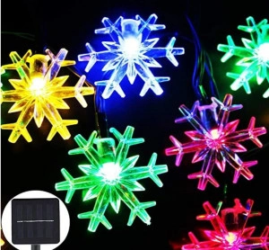 Instalatie solara LED Fulg Nea, 50 Leduri, 7 m, 7 moduri de iluminare