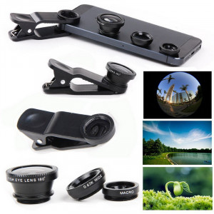 KIT Obiectiv-Lentila Universala Pentru Telefon Clip Lens 3 In 1 - Img 5