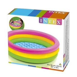 Piscina pentru copii Intex, 86 x 25 cm, 3 inele, multicolor - Img 2