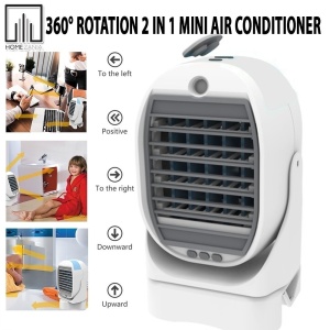 Racitor de aer 2 in 1 Air Cooler, cu vaporizator si rotatie 360 - Img 2