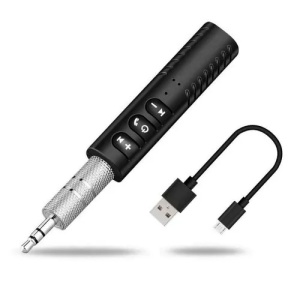 Receptor Bluetooth Auto BT-450 Wireless, mufa Audio Jack 3.5mm, microfon incorporat, muzica/apeluri telefonice, culoare Negru