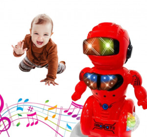 Robot interactiv pentru Copii, Canta si Danseaza, cu Lumini si Sunete, Rosu - Img 2