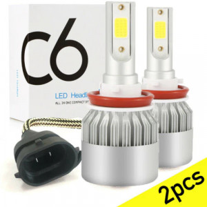 Set 2 LED-uri Auto H8/H9/H11, 36W/3800 Lumeni, 6000k, 12V, C6 - Img 2