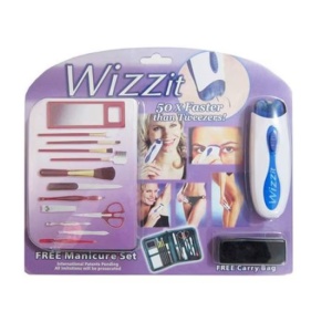 Set epilator si trusa de ingrijire personala, Wizzit, 2 trepte de viteza, Alb/Albastru - Img 2
