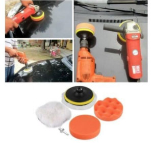 Set Polish auto cu 2 bureti, calota bumbac si adaptor bormasina - Img 2