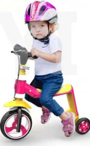 Trotineta, Tricicleta Action One, 2 in 1 Biker, Roz - Img 2