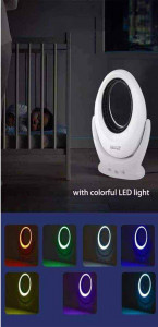 Ventilator digital cu lumina LED RGB, USB, SMART SAFETY FAN - Img 6