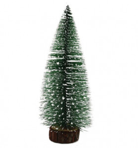 Decoratiune Pin Inzapezit, cu Lumini Led, diferite jocuri de lumini, 30 cm, PVC/lemn - Img 3