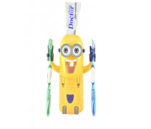 DOZATOR PENTRU PASTA DE DINTI SI SUPORT PENTRU PERIUTE, 3 IN 1, Cod 0180SBN - Img 1