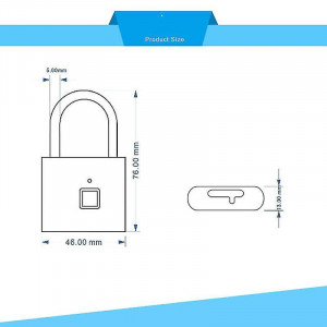 Lacăt Smart cu Amprenta, Fingerprint Lock, cu incarcare USB, Ip 65 - Img 4