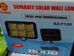 Lampa LED cu panou solar, Luminozitate 260 lm, Senzor de miscare si lumina crepuscular, Telecomanda, Cablu 5 m, Negru, XZ-F120 - Img 7