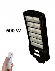 Lampa Solara Jortan Dreptunghiulara, 600W, 6 Celule Duble, Telecomanda Inclusa - Img 1