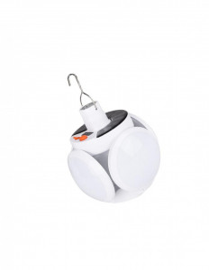 Lampa Solara Pliabila, 5 Moduri iluminare, Impermeabila, Alba, prindere cu Carlig - Img 3