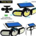Lampa Tripla cu panou solar SH-1206B, 140COB - Img 2