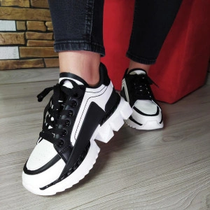 Pantofi Sport LM051 WHITE/BLACK R3/4/1 - Img 2