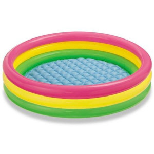 Piscina pentru copii Intex, 86 x 25 cm, 3 inele, multicolor - Img 3