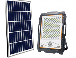 Proiector LED cu panou solar,100W, Solar Light