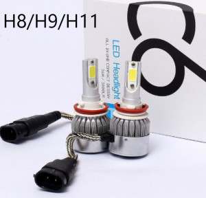 Set 2 LED-uri Auto H8/H9/H11, 36W/3800 Lumeni, 6000k, 12V, C6 - Img 1