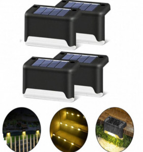 Set 4 x Lumini Solare LED pentru Trepte, Scari - Img 1