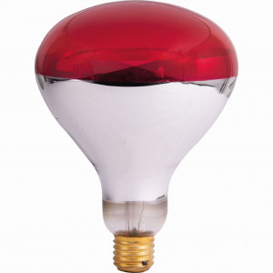 Bec incandescent cu infrarosu, E27, rosu, 150 W - Img 1