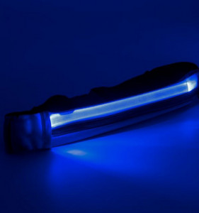 Borseta din neopren cu lumina led impermeabila, Albastru-Negru, 26x5 cm - Img 4