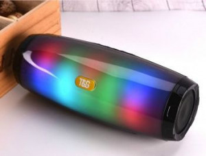 Boxa portabila LED multicolor MP3 TF/USB Bluetooth Radio TG-165 culoare negru - Img 1