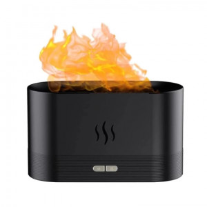 Difuzor, Umidificator Aer NEGRU, cu Design Flacara - Img 3