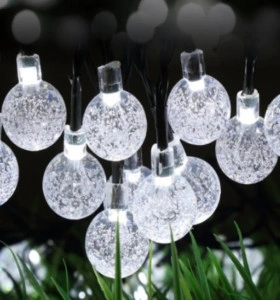 Instalatie Solara de exterior, cu 50 beculete LED, Model Globulete ca de Cristal , 7 jocuri de lumini - Img 2