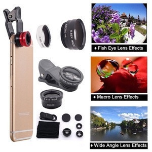 Kit lentile 3 in 1 Fisheye Wide/Angle/ Macro Compatibil cu telefon si tableta - Img 4