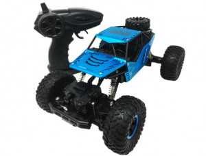 Masina cu telecomanda, ROVER , metal, 4x4, albastru/negru, 27x16,5x14cm - Img 1