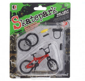 Mini Bicicleta de ghidat cu degetul pentru copii, Skatepark, dezvolta abilitatile cognitive control maini, cu piese de rezerva, Rosu - Img 1
