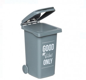 Mini Tomberon Gri, Good Vibes, Dimensiune 9.7 x 7 x 14 cm - Img 1