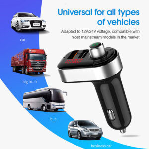 Modulator FM cu Bluetooth, 2 USB, Mp3, Redare USB/microSD, Functie Handsfree – C7 - Img 2