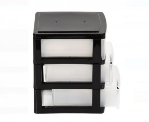 Organizator pentru obiecte mici cu 3 sertare, 11x9x13 cm - Img 2