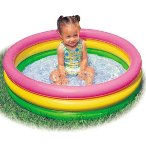 Piscina pentru copii Intex, 86 x 25 cm, 3 inele, multicolor - Img 1