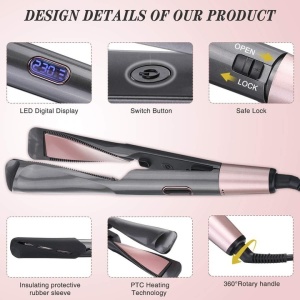 Placa de par, 2 in 1, pentru Indreptare si Ondulare, Curl & Straight Confidence - Img 6