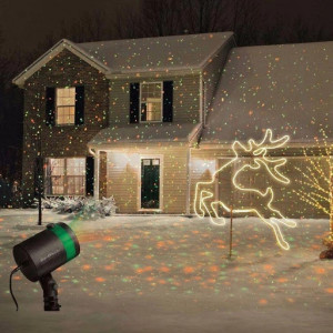 Proiector Laser Light cu 3000 Puncte Luminoase Verzi si Rosii Pentru Exteriorul Casei - Img 4