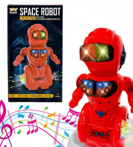 Robot interactiv pentru Copii, Canta si Danseaza, cu Lumini si Sunete, Rosu