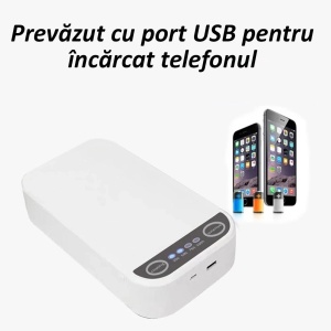 Sterilizator UVC 3 in 1 pentru obiecte mici, smartphone, functie aromaterapie, mufa USB - Img 10