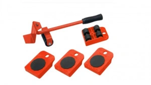 Suport mutat mobila, Set levier cu role + 4 suporti pivotanti cu role pentru ridicat si mutat obiecte grele, 4 x 150 kg, Cod 0220SBN