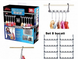 Suport organizator pentru umerase Triples Closet Space, 8 bucati - Img 1