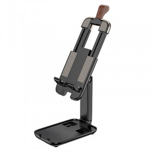 Suport telefon, tableta birou Hoco S28, stand universal pliabil, negru - Img 2